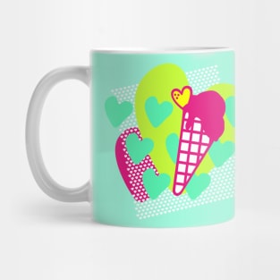 Summer Vacation Icecream - Neon Mug